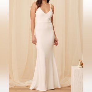 NWT - Lulus Infinite Glory White Maxi Dress